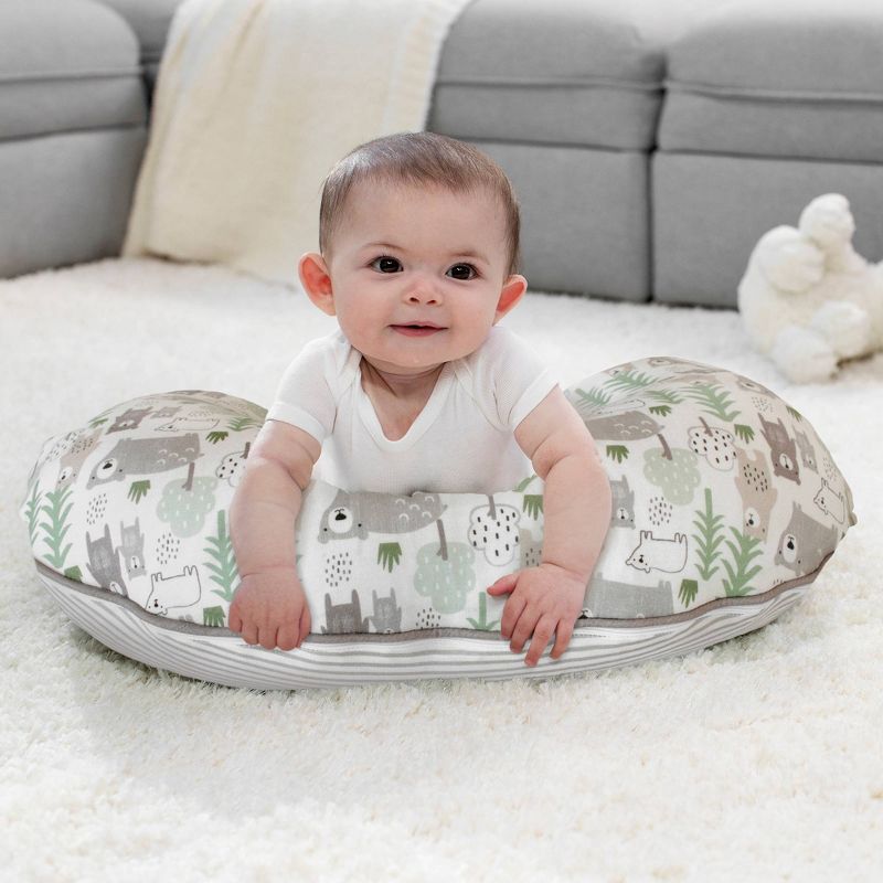 Boppy Original Nursing Pillow Cover - Gray Gold Giraffes