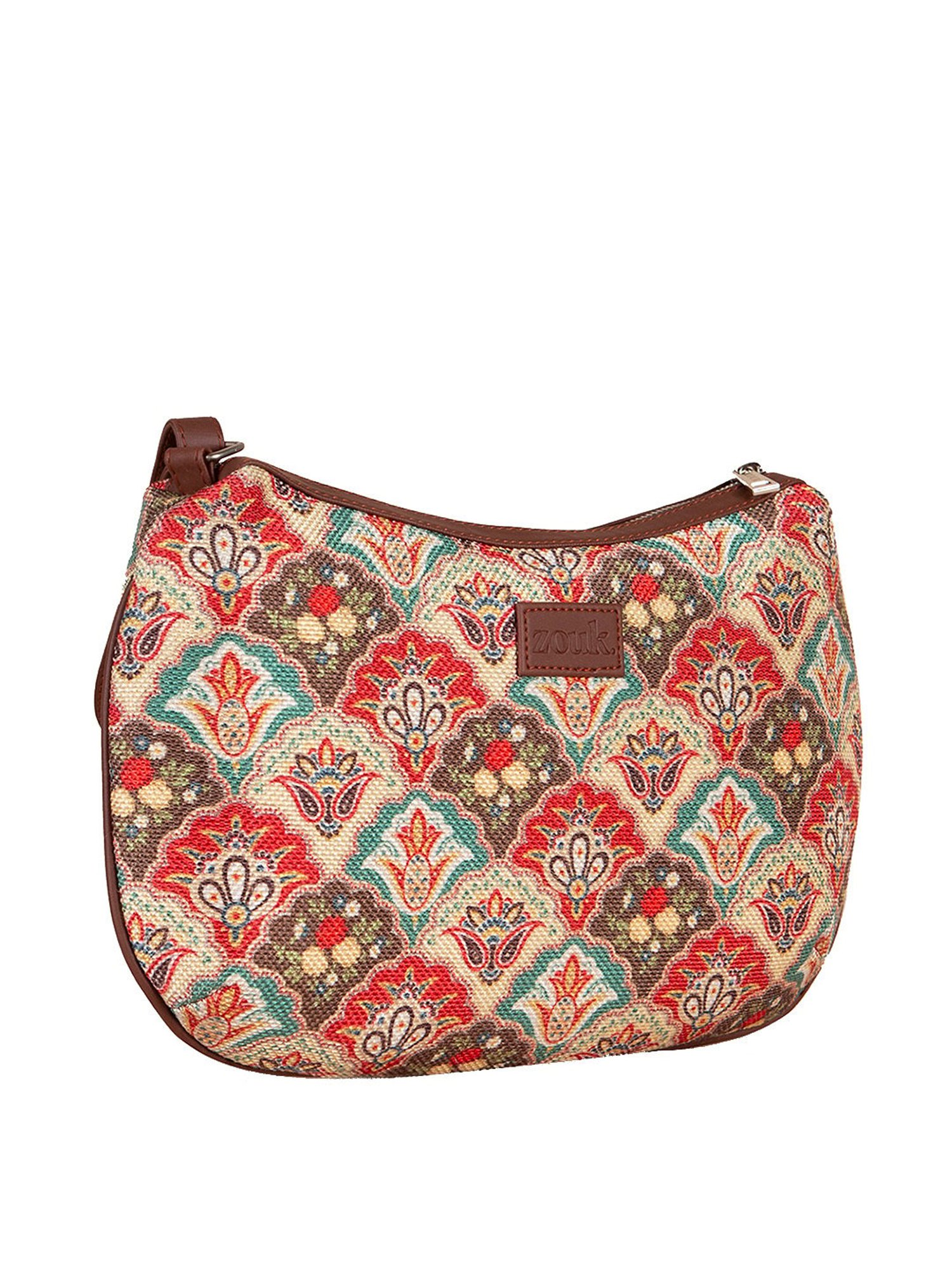 ZOUK Multicolor Printed Medium Sling Handbag