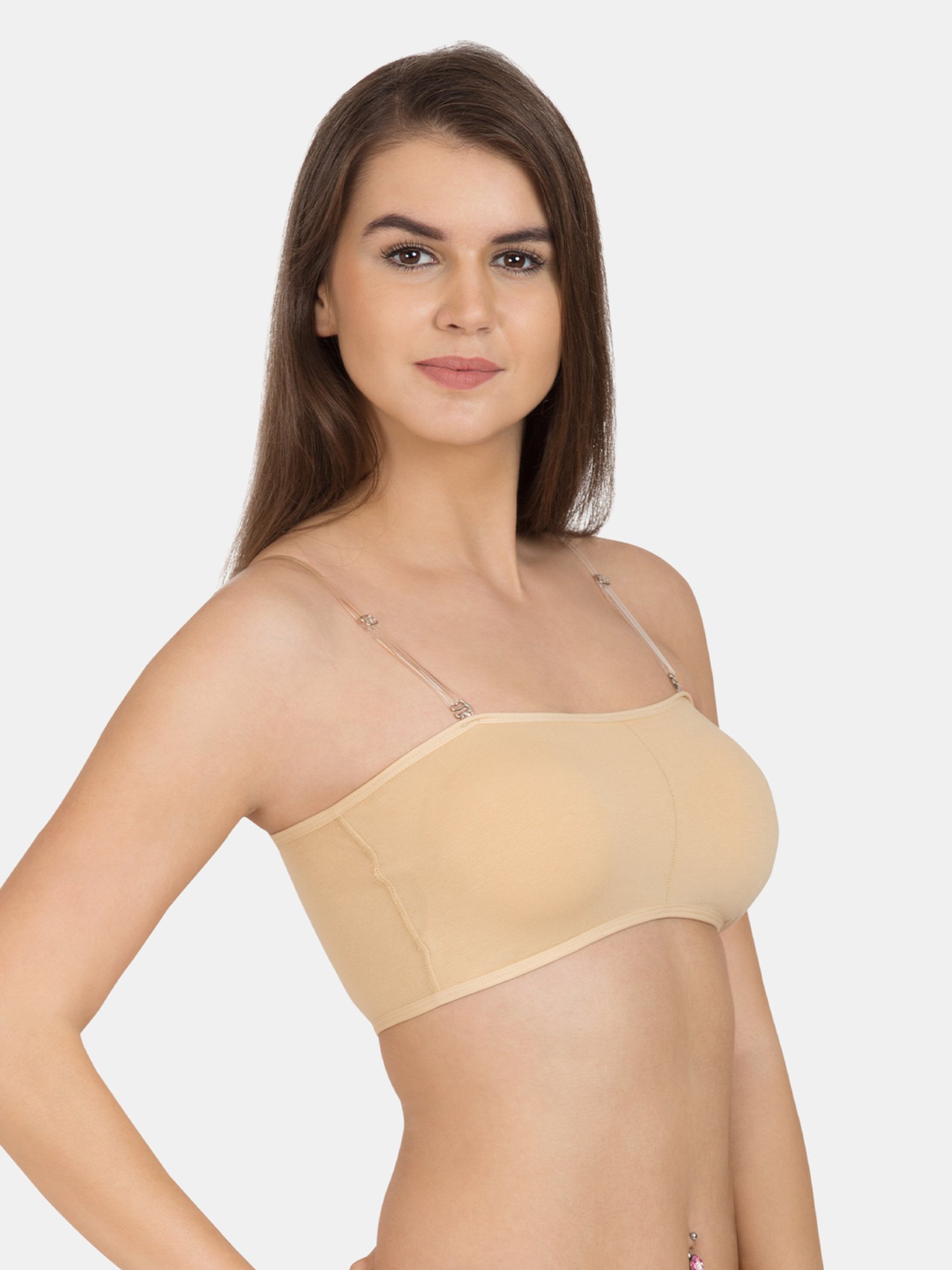Tweens Beige Non Wired Padded Bandeau Bra