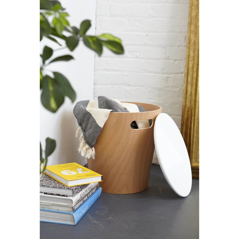 Woodrow Storage Stool Wood - Umbra