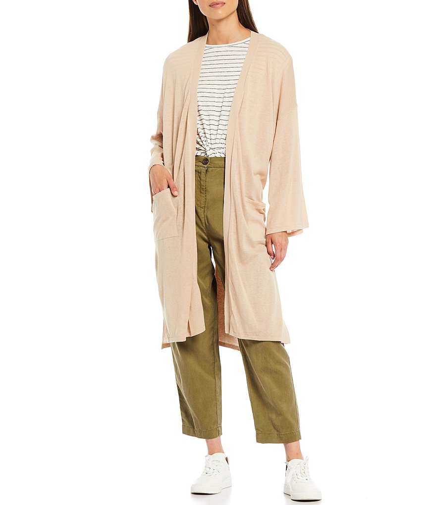 Splendid Knit Zip Up Drawstring Hoodie