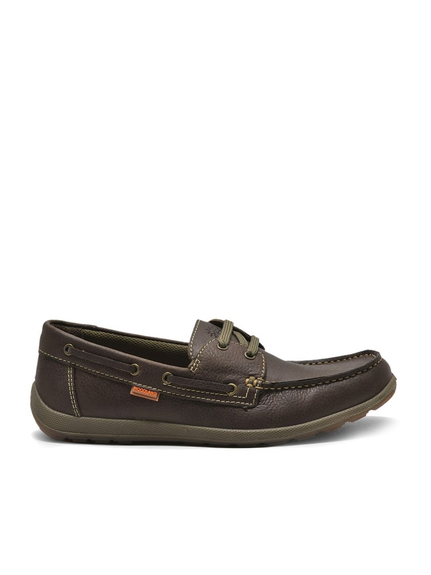 Woodland Men's Brown Boat Shoes