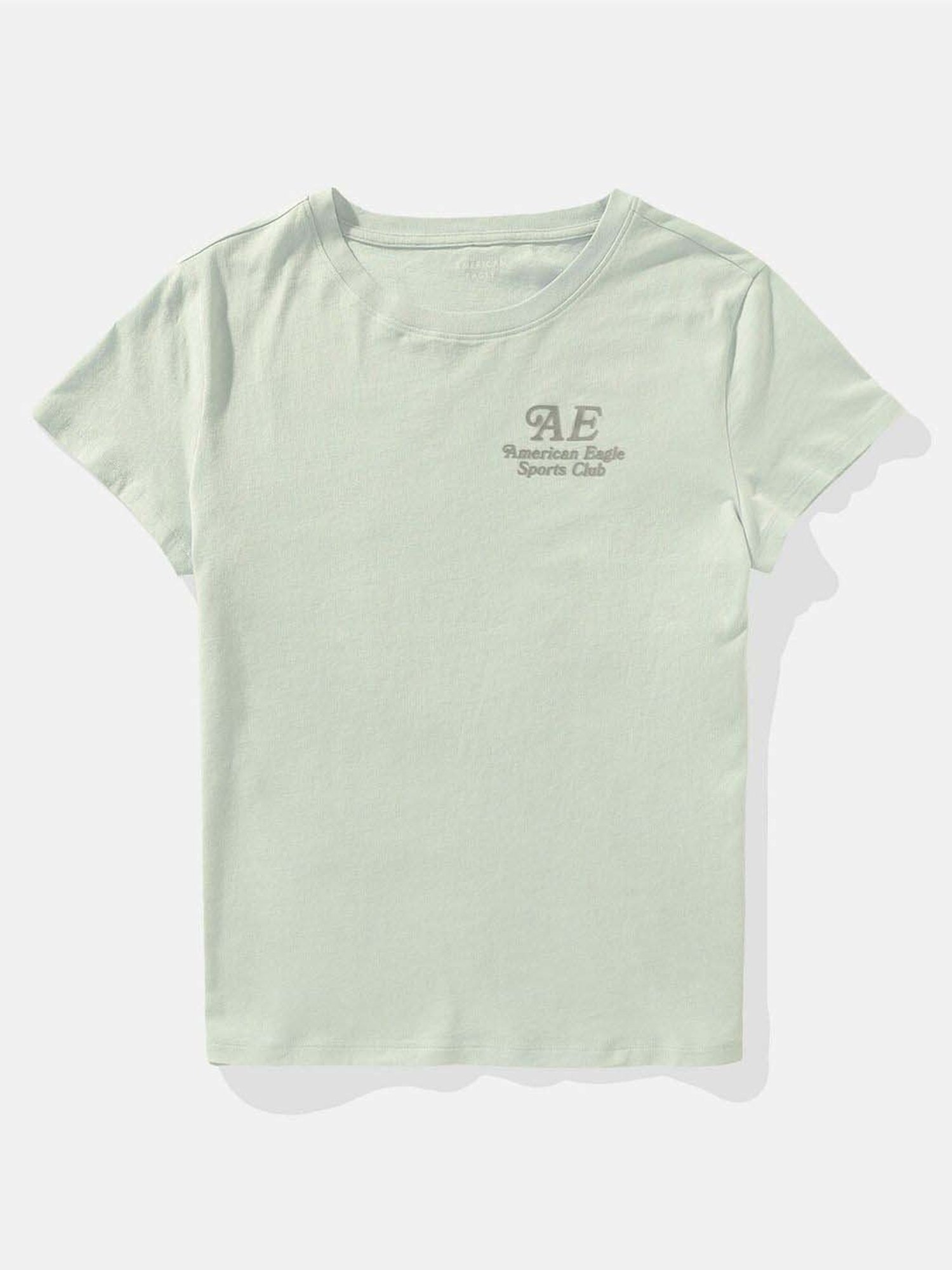 American Eagle Outfitters Green Cotton Printed T-Shirt
