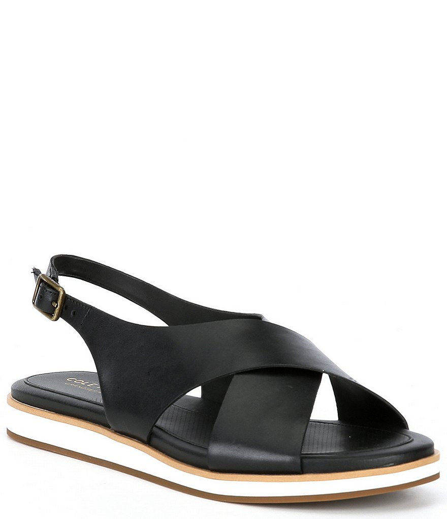 Cole Haan Mira Leather Cross-Band Sandals