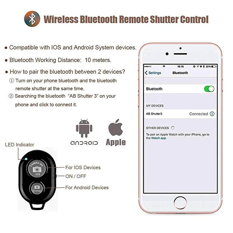 Phone Tripod  Flexible PhoneCamera Tripod Mount Stand Holder with Wireless Remote Shutter and Universal Clip Compatible with iPhone Android Phone Camera and GoPro 2019 Upgraded