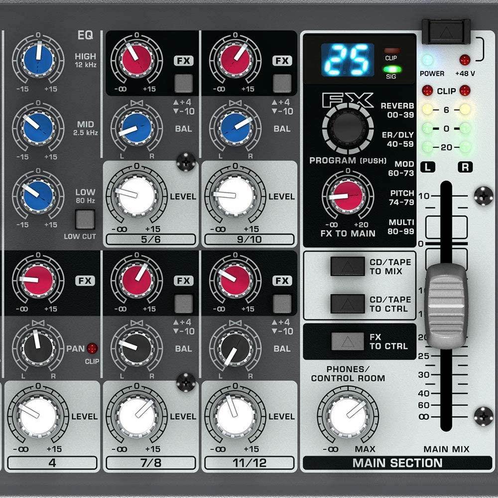 Behringer XENYX 1202FX 12 Input Mixer (with Effects)