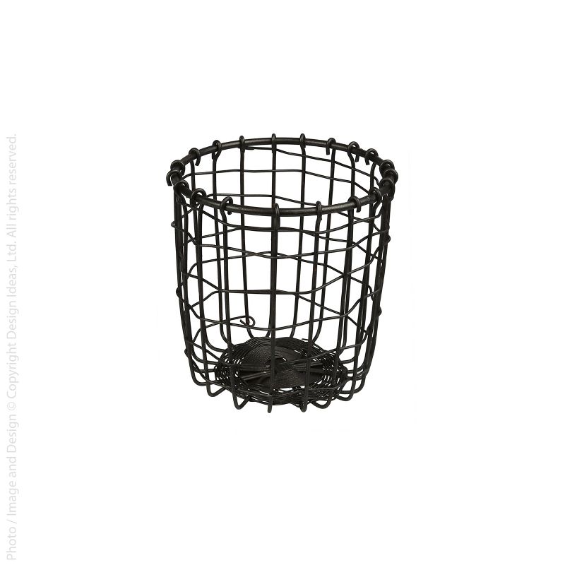 Design Ideas Cabo Pencil Cup - Wire Pencil Holder - Desktop Organizer - Natural, 3.5" x 3.5" x 4"