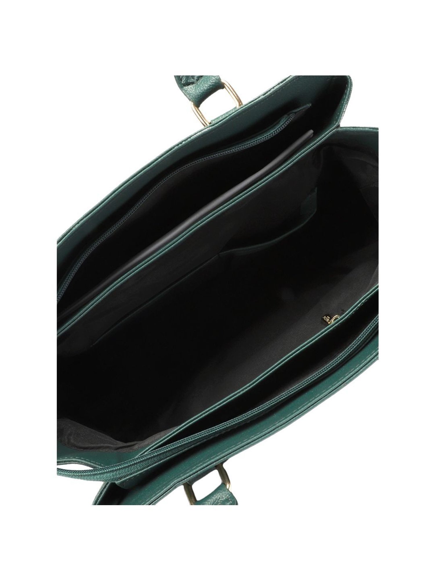 Carlton London Green Solid Medium Shoulder Handbag