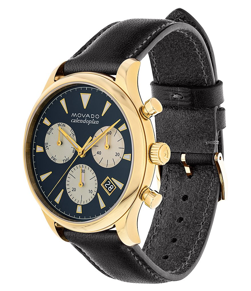 Movado Men's Heritage Series Calendoplan Chronograph Strap Watch