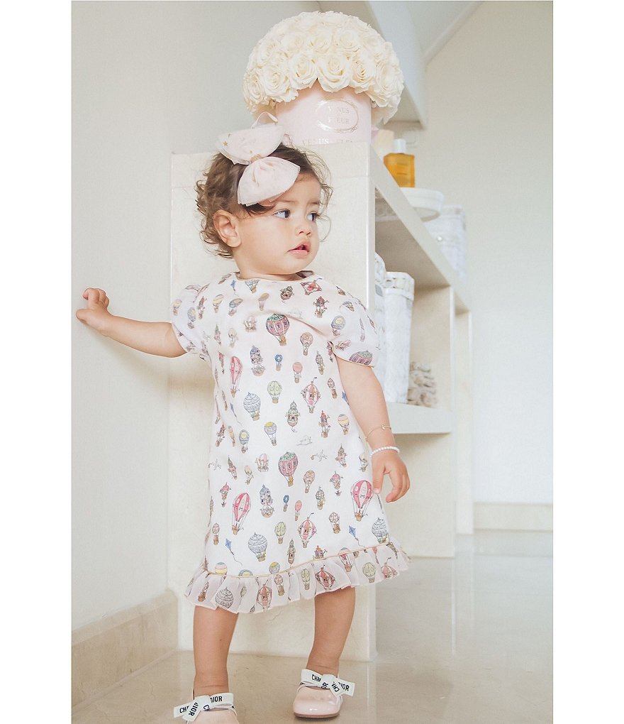 Atelier Choux Paris Toddler Girls 2-5 Hot Air Balloons Velour Party Dress