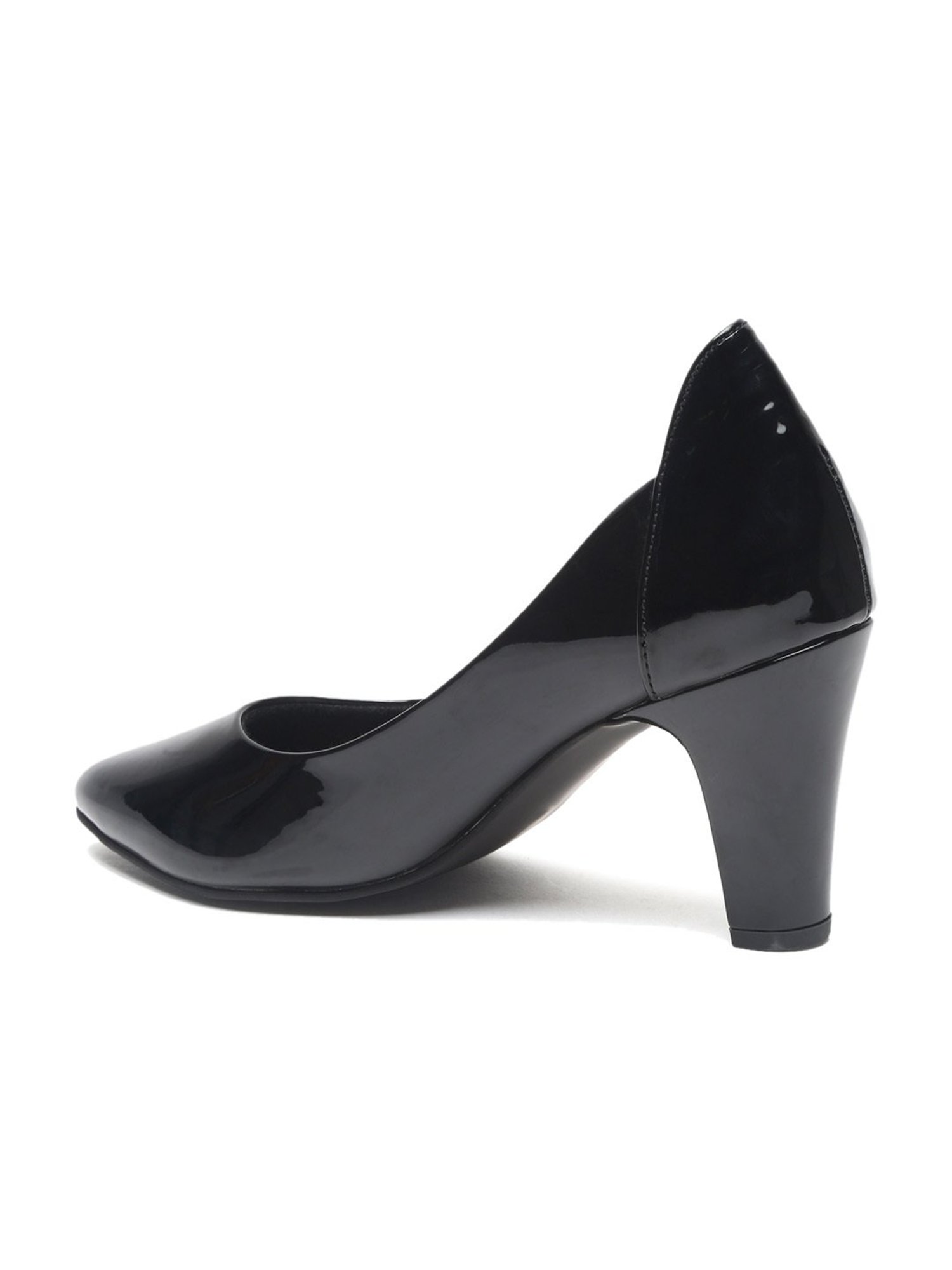 Flat N Heels Women's Black Formal Pumps