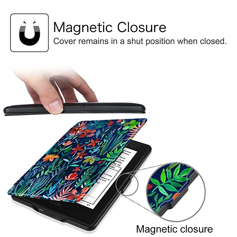 Slimshell Case for Kindle Paperwhite - Fits All Paperwhite Generations Prior to 2018 (Not Fit All-New Paperwhite 10th Gen), Jungle Night