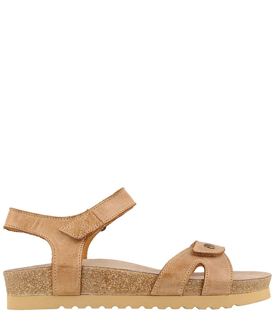 Taos Footwear Luvie Leather Adjustable Wedge Sandals