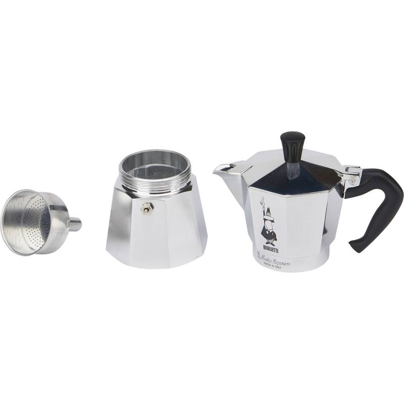 Bialetti 3 Cup Moka Stovetop Espresso Maker - Silver