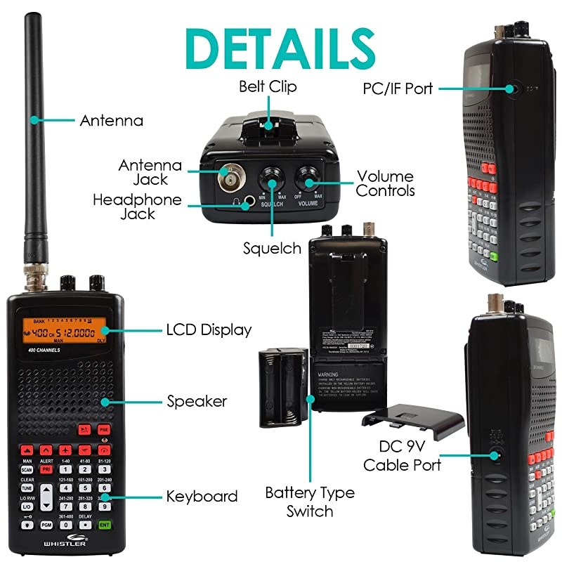 WS1010 Analog Handheld Scanner Black