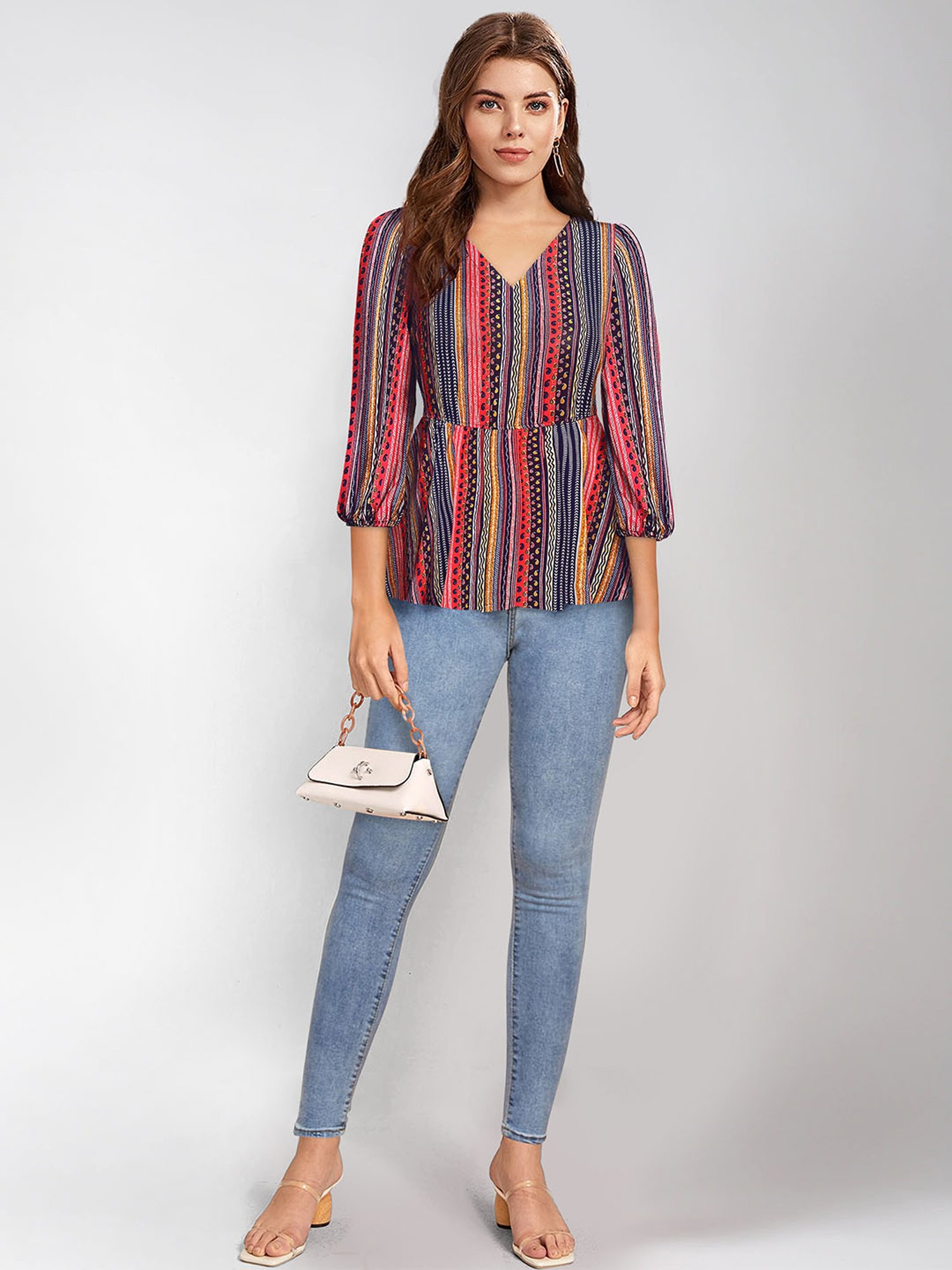KERI PERRY Multicolor Printed Top