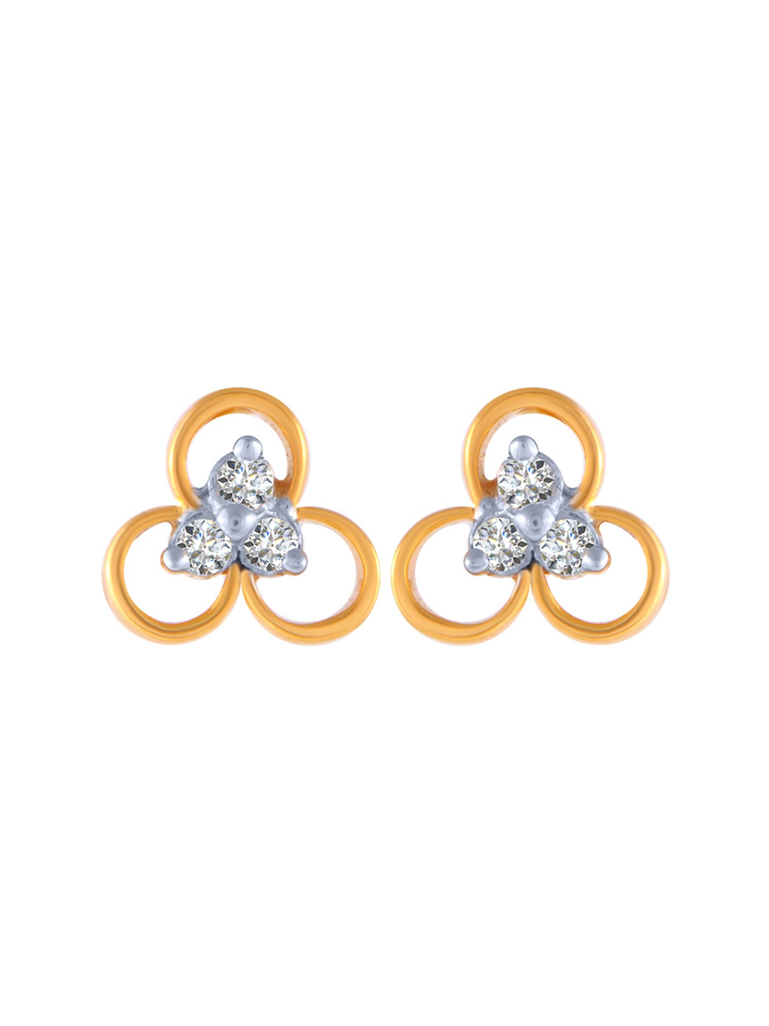 P.C. Chandra Jewellers 18 kt Gold & Diamond Earrings