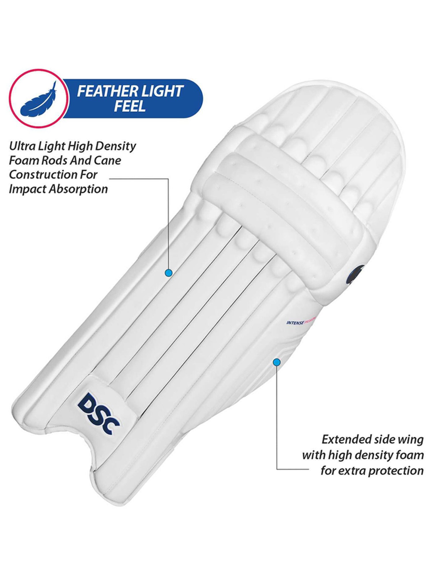 DSC Intense Passion Cricket Batting Legguard Size - Boys