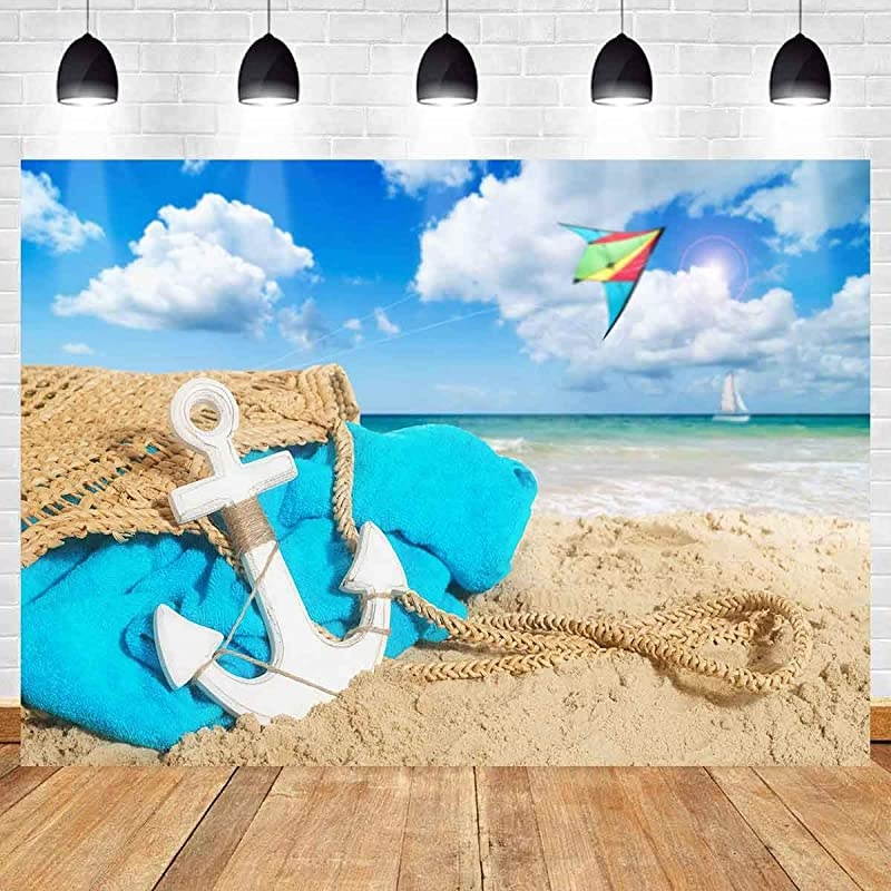 Beach Backdrop Seaside Scenery Photography Background MEETSIOY 7x5ft Themed Party Photo Booth YouTube Backdrop MT379