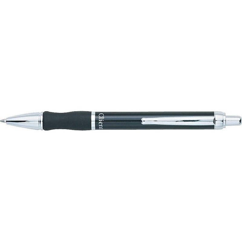 Pentel Client Retractable Ballpoint Pen 1mm Black/Chrome Accents Barrel Black Ink BK910AA