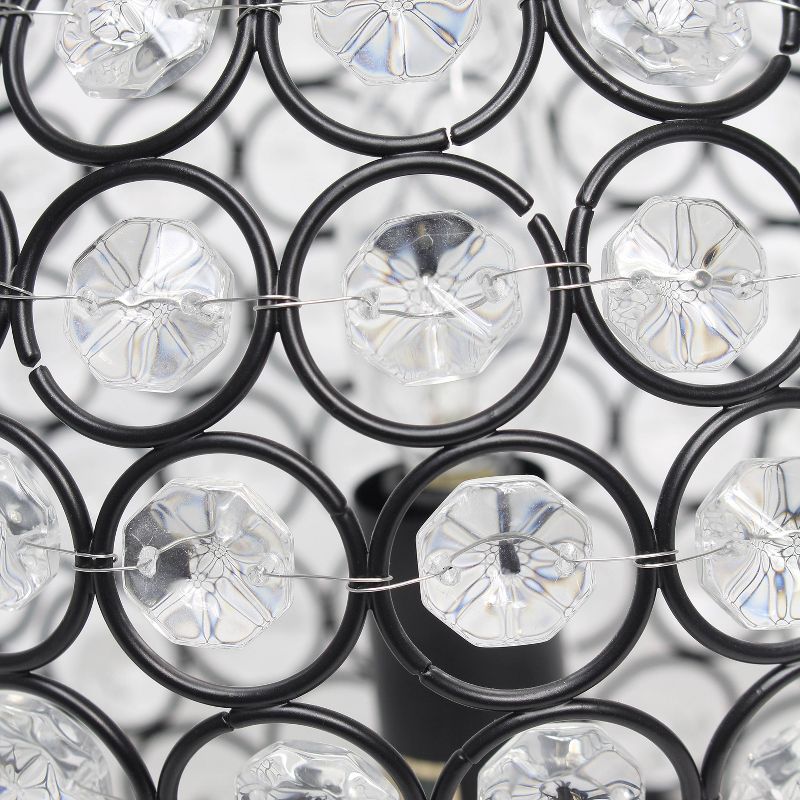 8" Elipse Crystal Ball Sequin Table Lamp Restoration Bronze - Elegant Designs