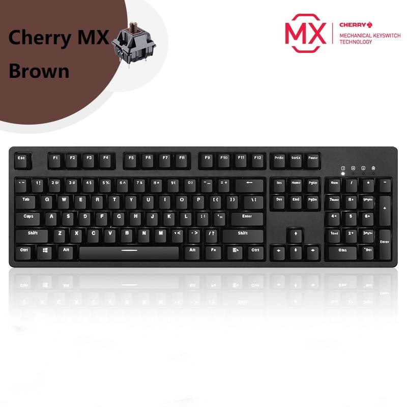 A-jazz AK535  N-key Rollover  Ergonomic Design,Cool Exterior USB Wired Cherry  MX Red Mechanical Gaming  Keyboard For Office And Game,  PBT Keycaps  - Blue Lotus ( No Light Version )