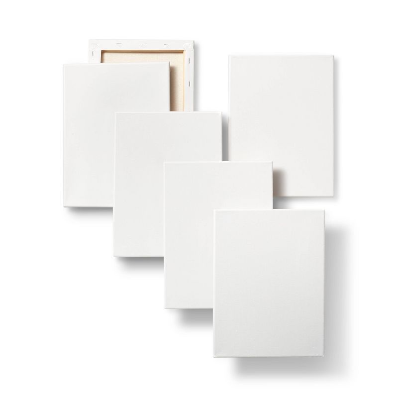 6pk 9"x12" Stretched Canvas White - Mondo Llama™