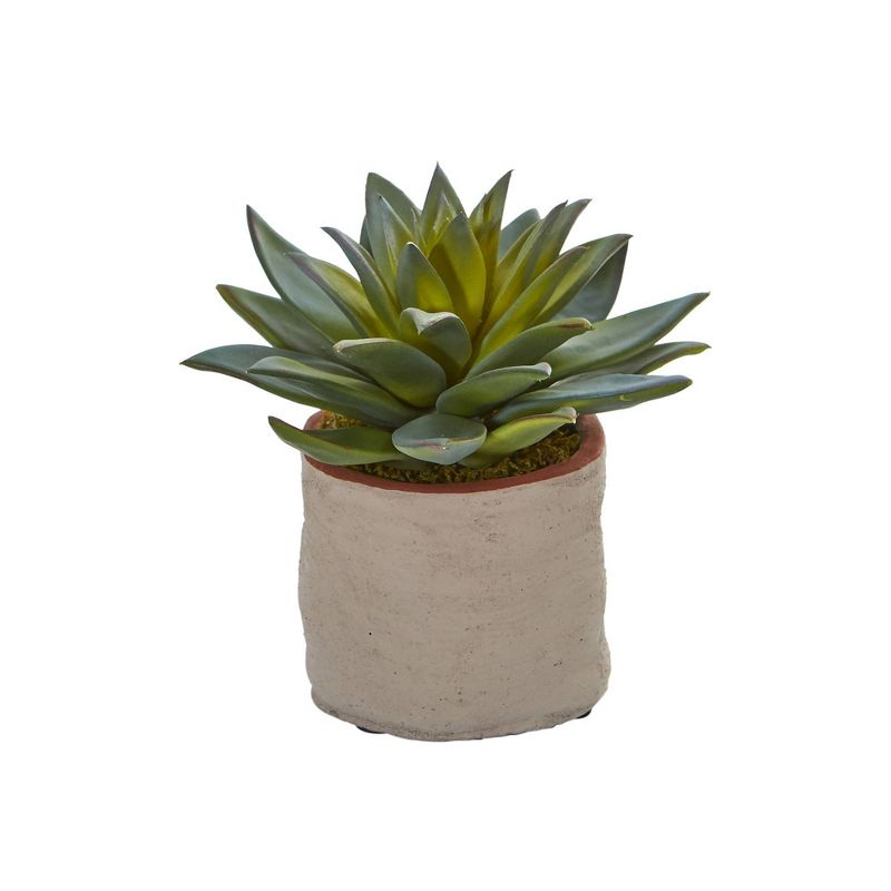 6.5" x 6" 4pc Artificial Mixed Succulents in Pot Set -Nearly Natural