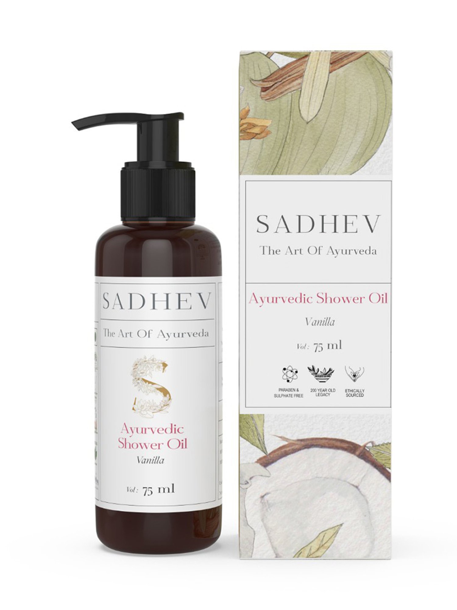 SADHEV The Art Of Ayurveda Ayurvedic Vanilla Shower Oil - 75 ml