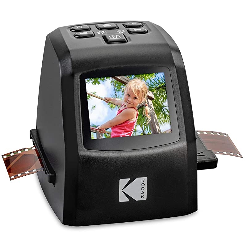 Mini Digital Film amp Slide Scanner Converts 35mm 126 110 Super 8 amp 8mm Film Negatives amp Slides to 22 Megapixel JPEG Images Includes 24 LCD Screen Easy Load Film Adapters