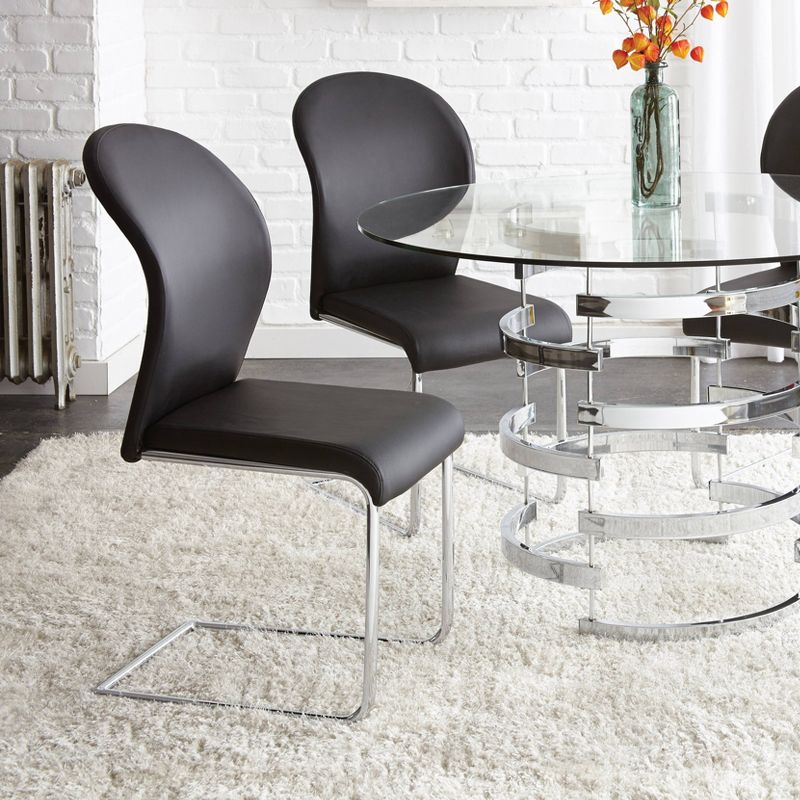 Set of 2 Tarik Side Chairs Black - Steve Silver