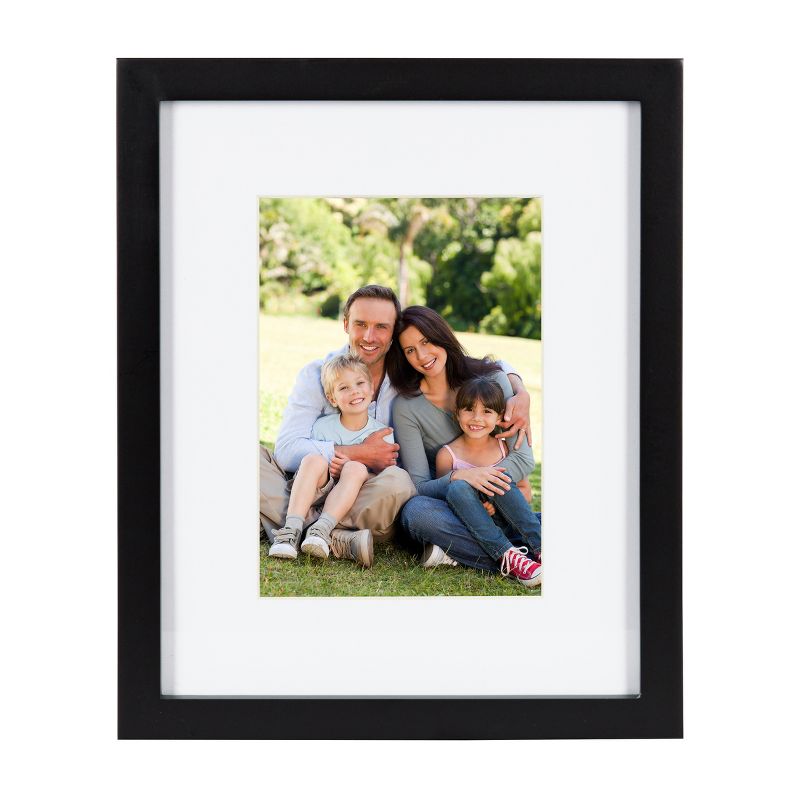 8" x 10" Matted to 5" x 7" Gallery Tabletop Frame Black - DesignOvation