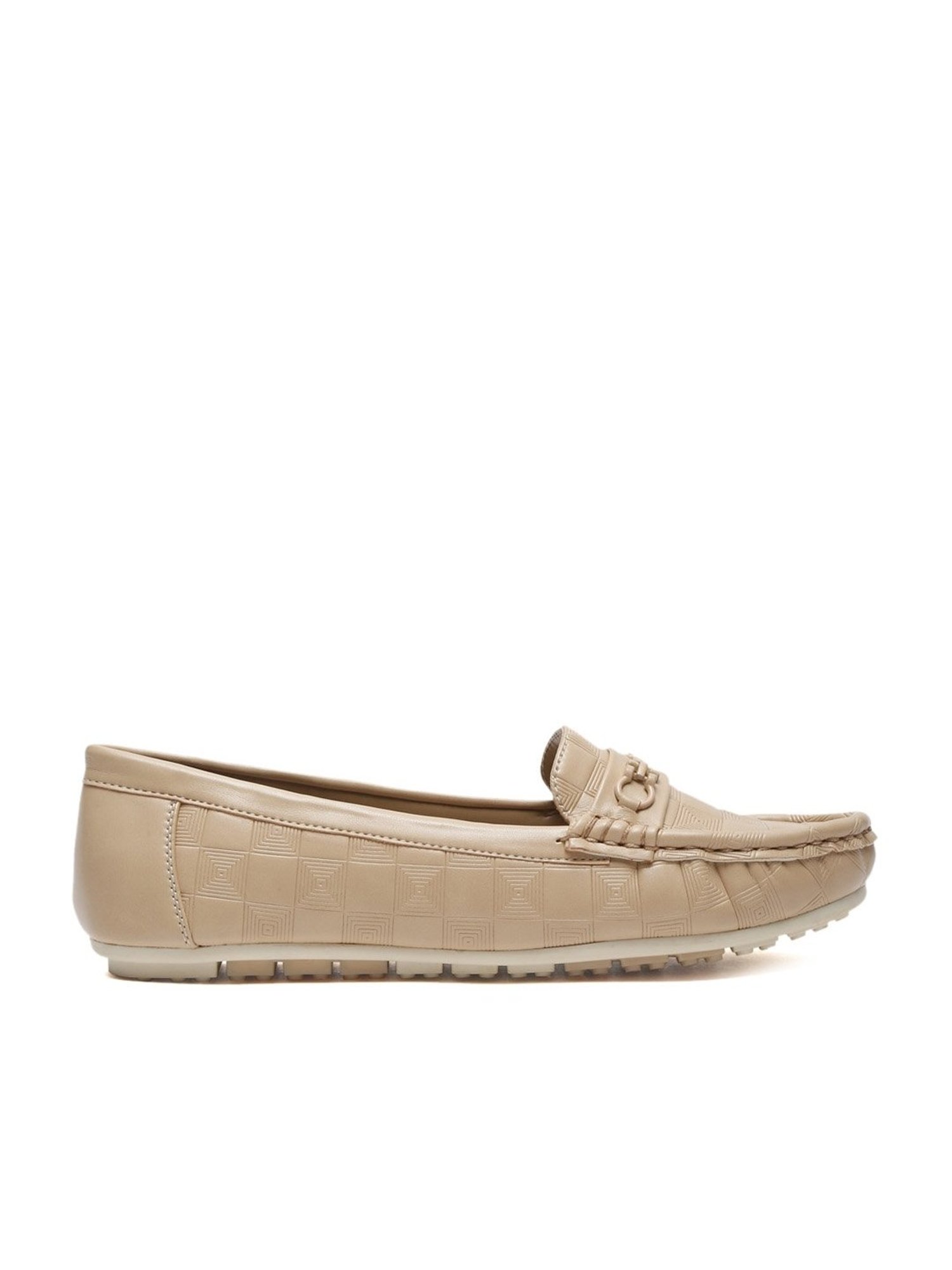Flat N Heels Women's Beige Casual Loafers