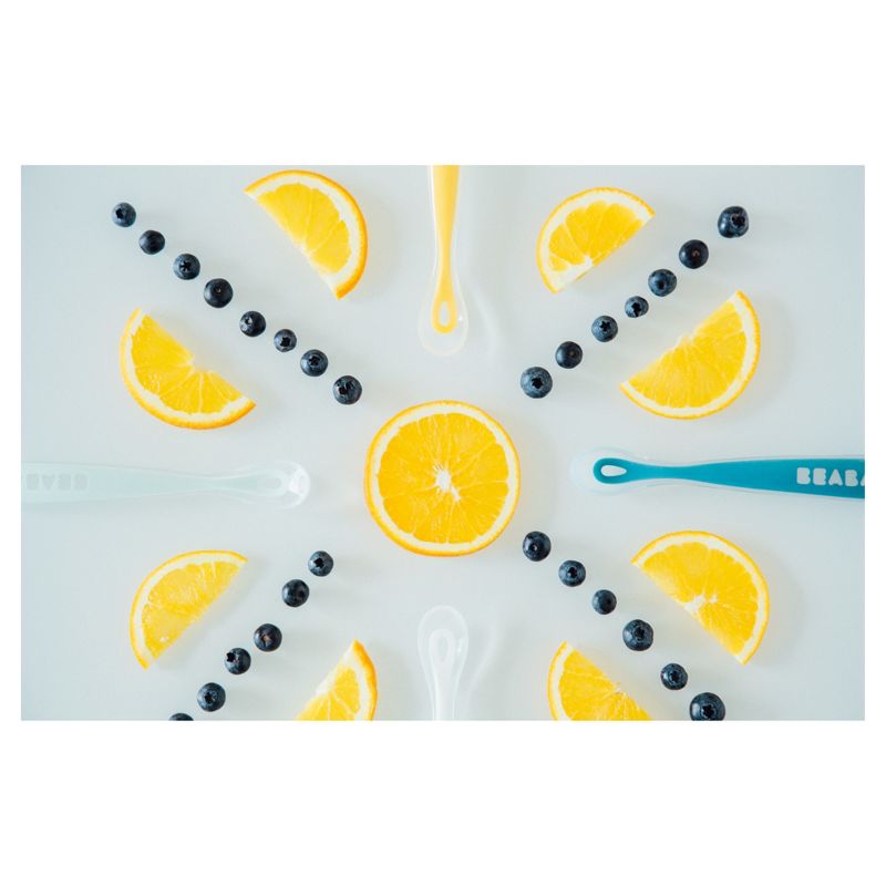 Beaba First Stage 4pk Silicone Spoon - Rain