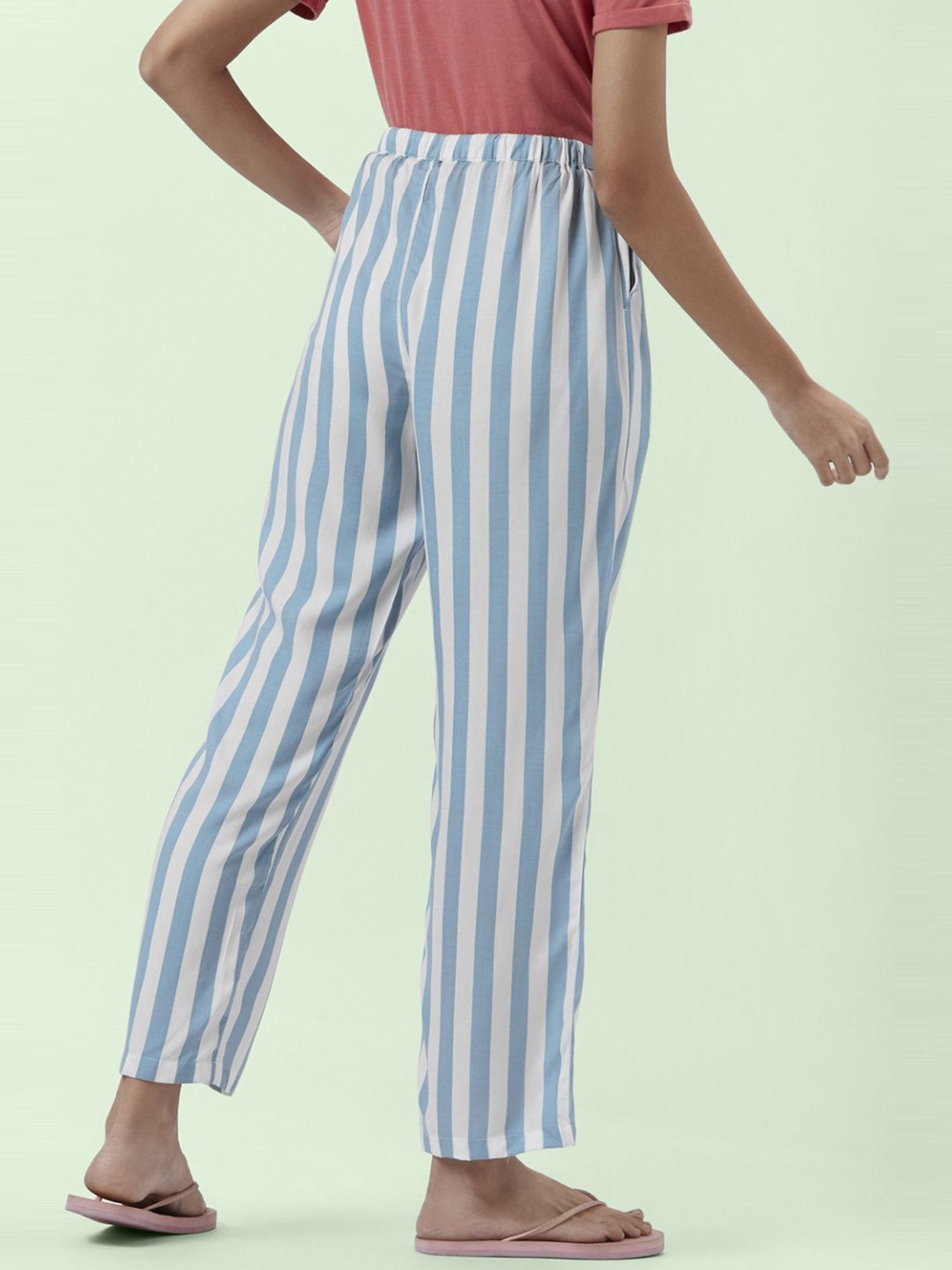 Dreamz by Pantaloons Blue Striped Pyjamas
