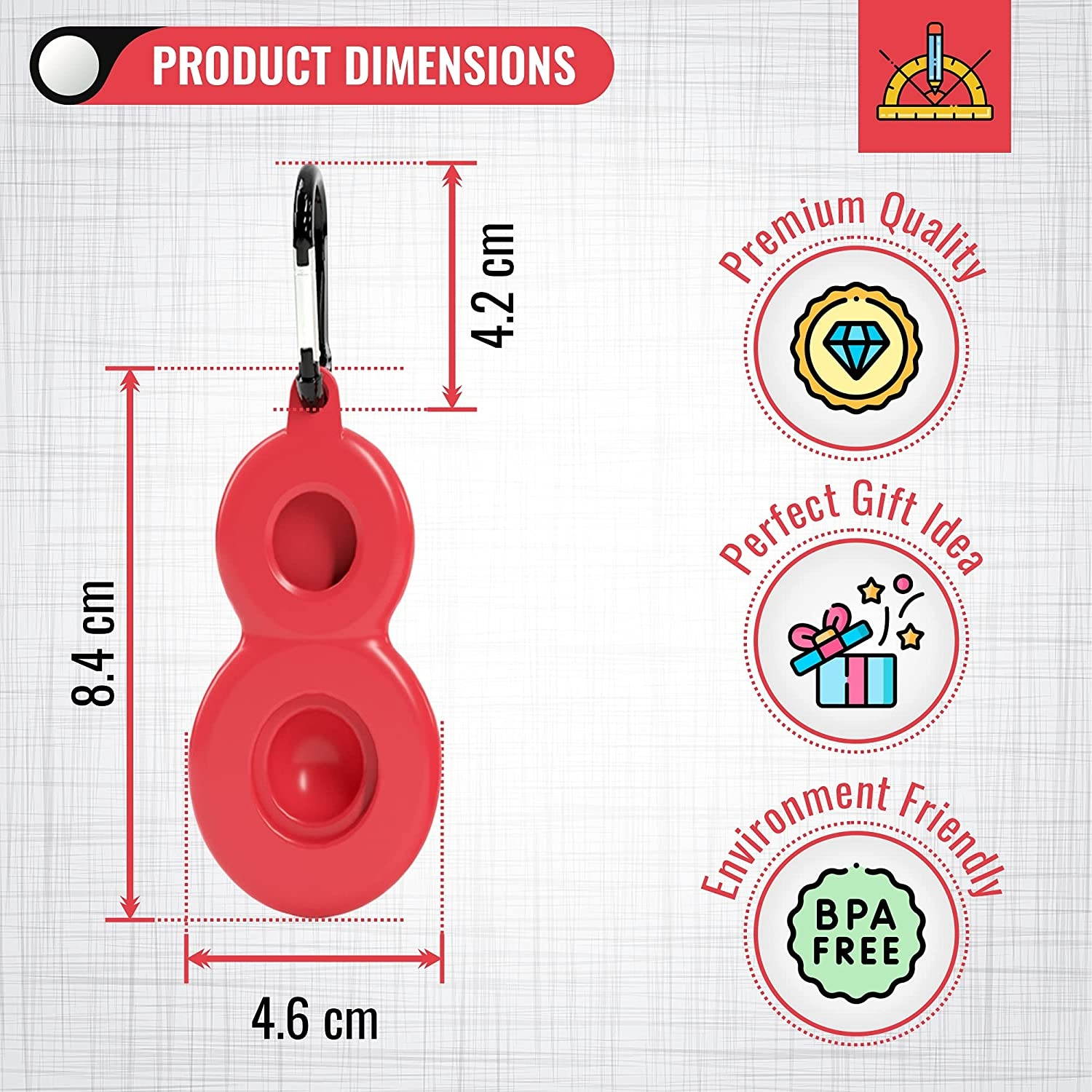 UNIV AirTag Case Keychain Fidget Popper, Silicone Protective Cover for Apple Air Tag Key Finder Tracker Holder, Keyring for Apple Air Tag - Secure - Key Ring Airtag Accessories