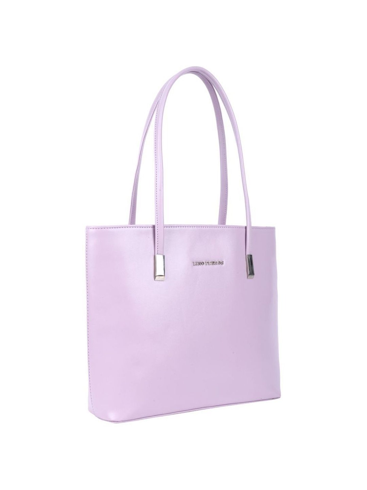 Lino Perros Lavender Solid Medium Shoulder Handbag