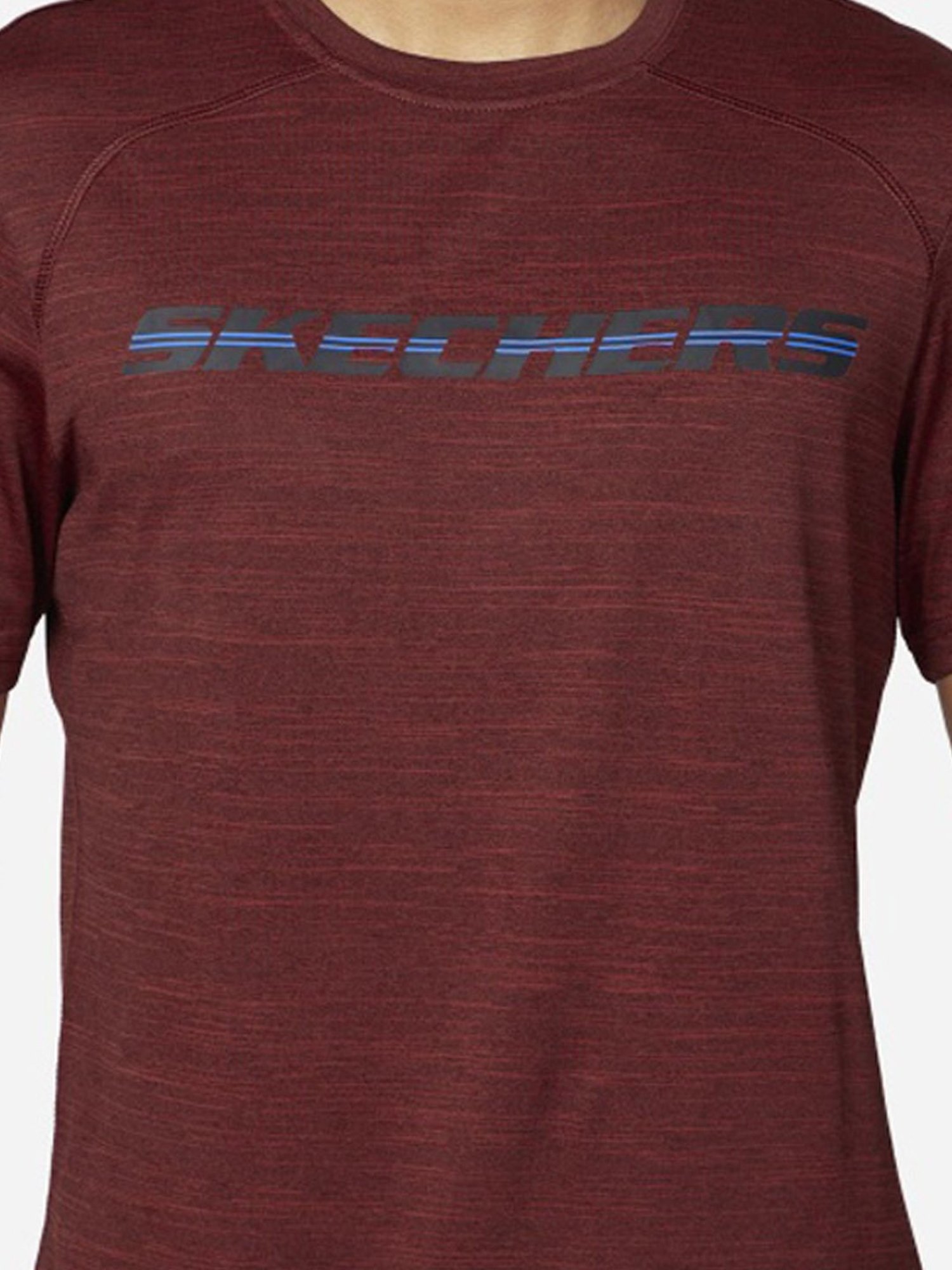Skechers Red Regular Fit Printed T-Shirt