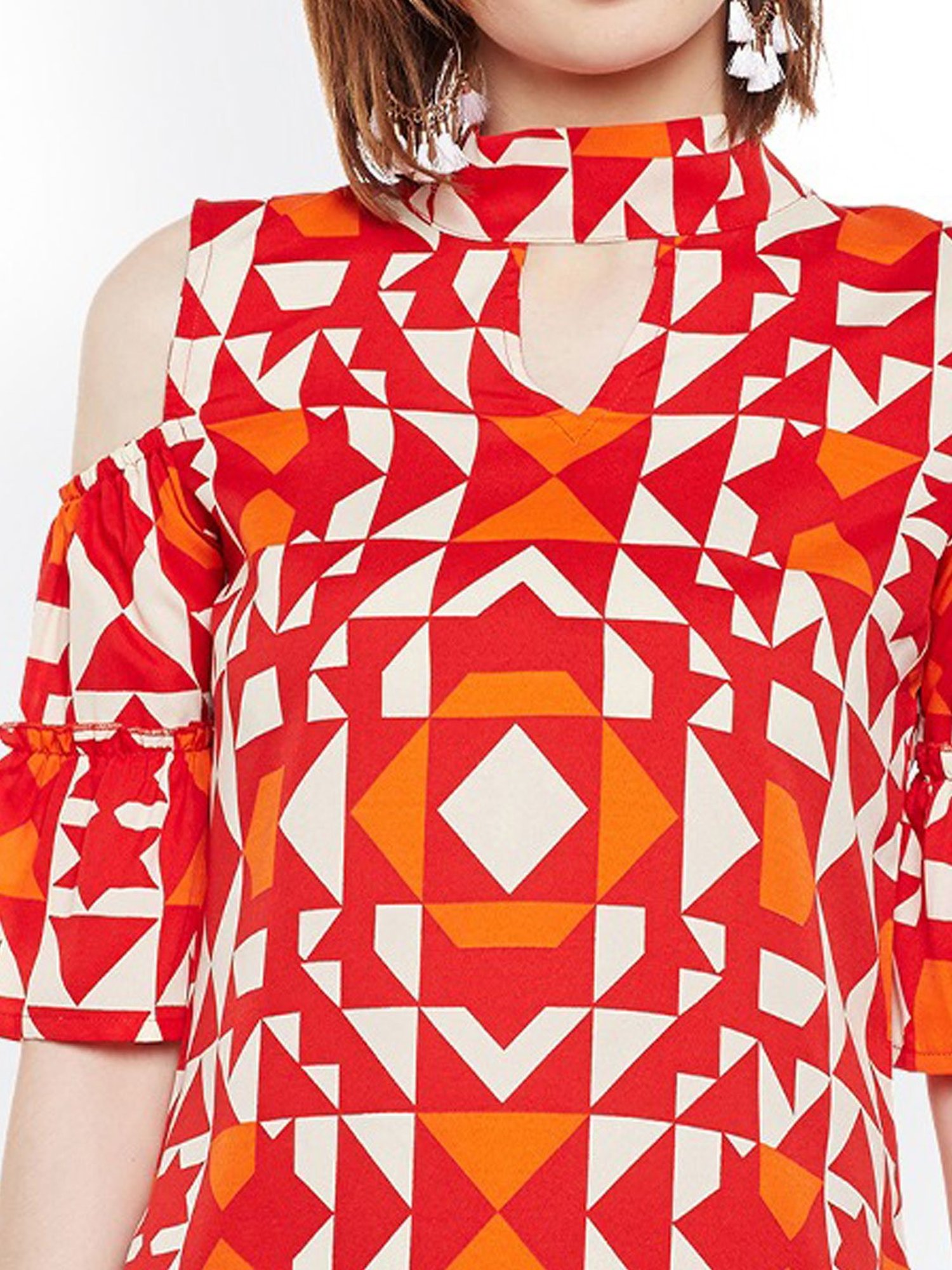 Belle Fille Red Printed Dress