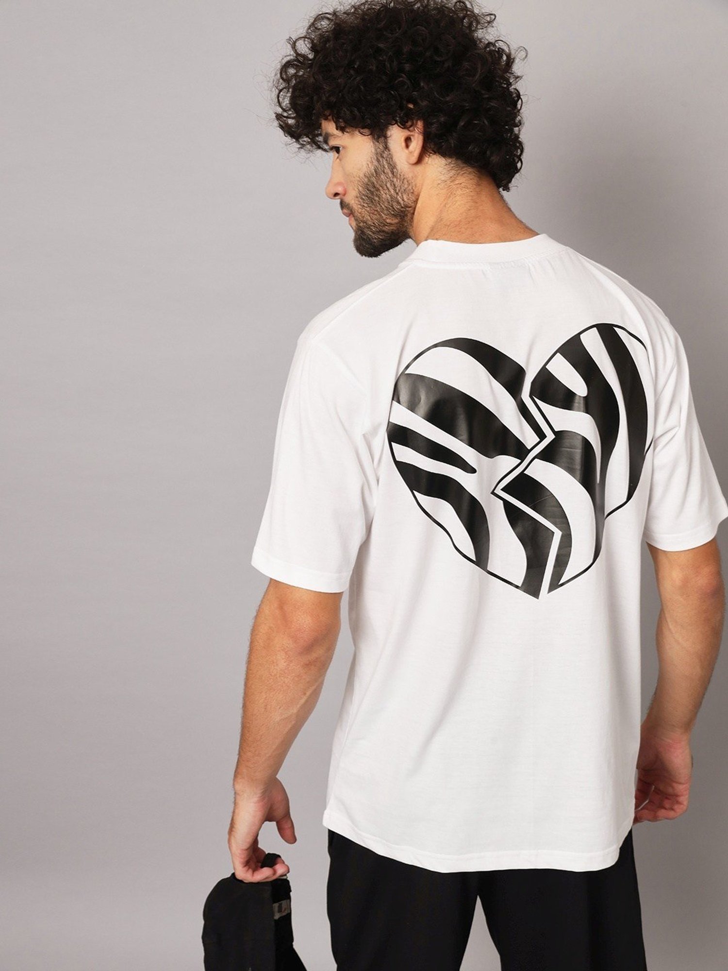 Griffel White Cotton Loose Fit Printed Co-Ord Set