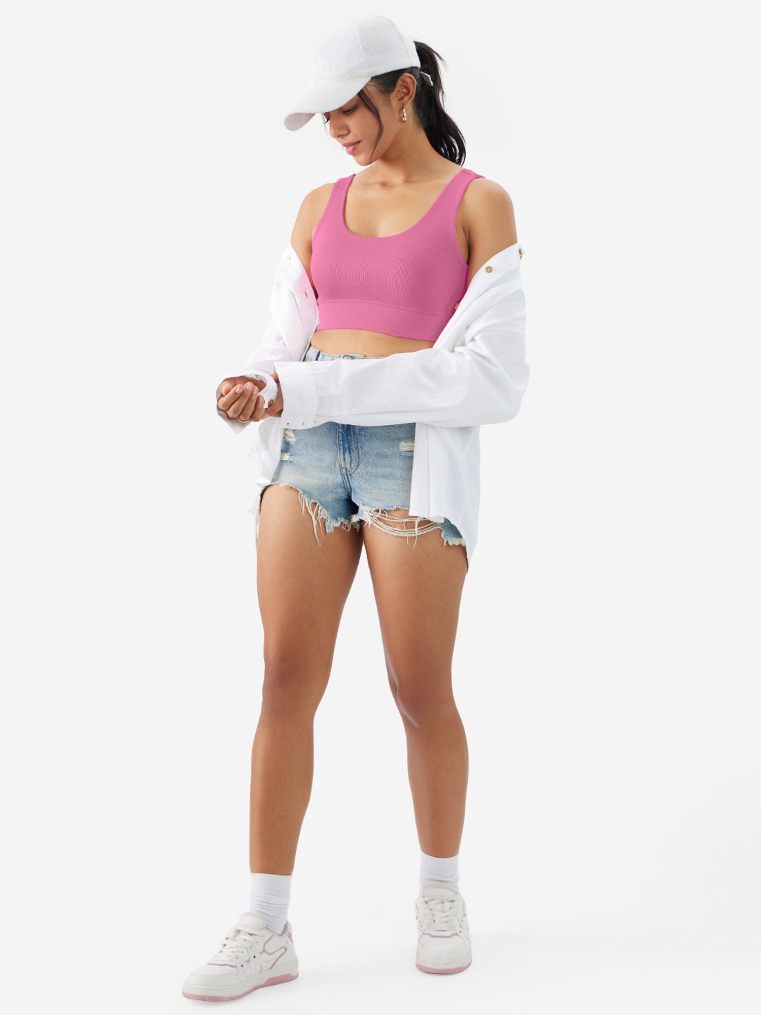 The Souled Store Pink Full Coverage Bralette Bra