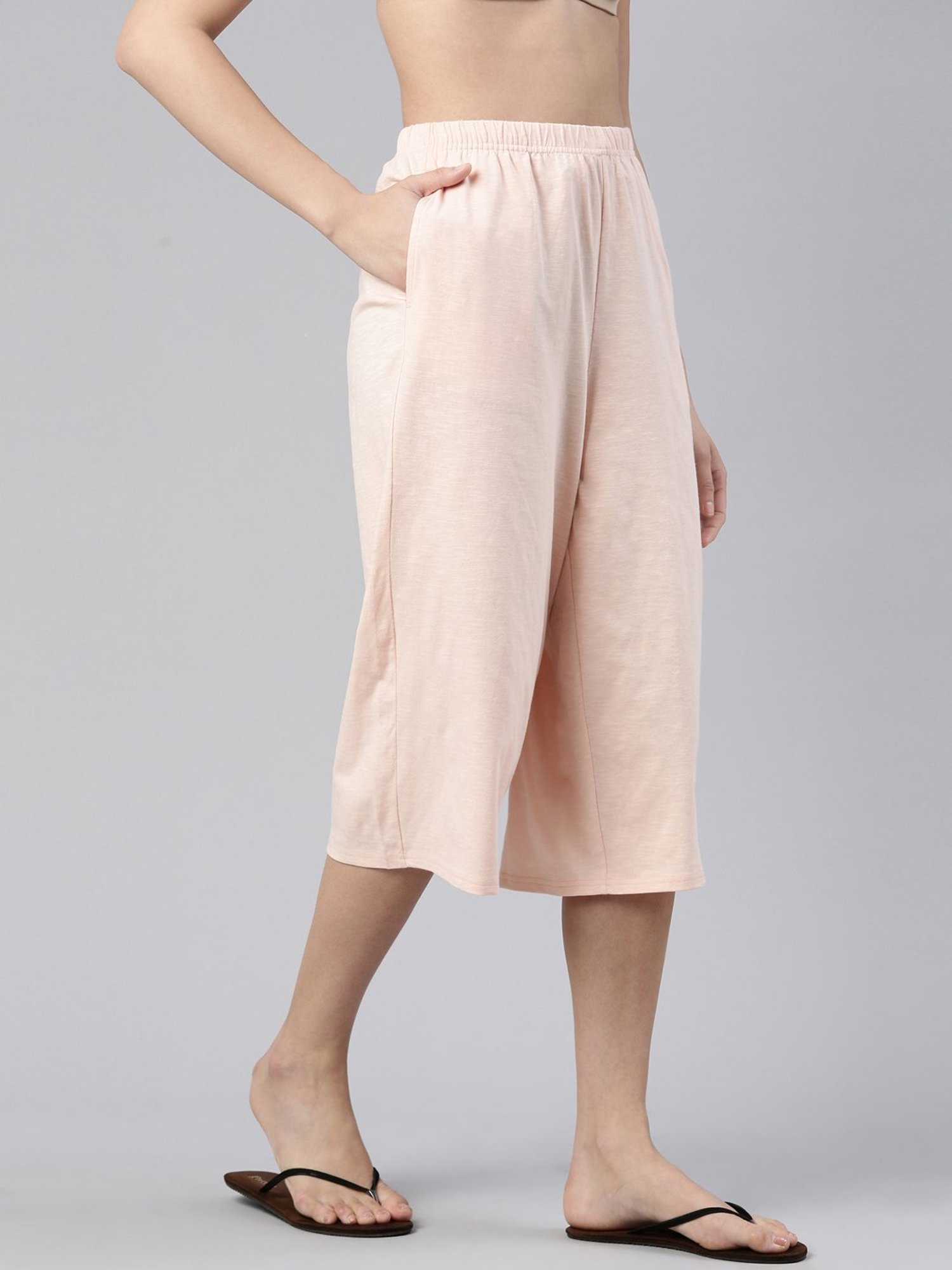 Enamor Peach Cotton Lounge Pants