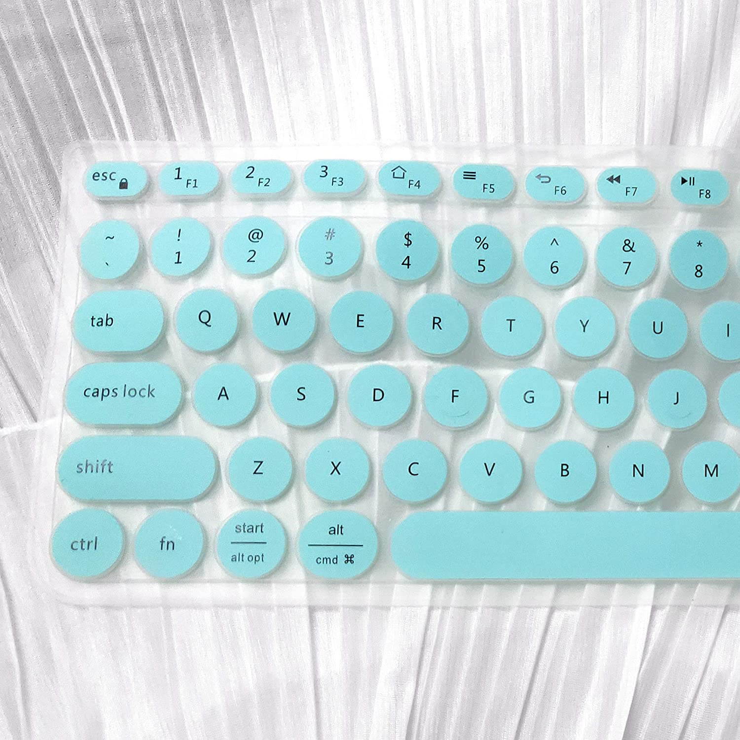 Lapogy Keyboard Cover Skin for Logitech K200 MK200 K260 MK260 K270 MK270,Logitech Keyboard Accessories, Ultra Thin Silicone Keyboard Protector Skin,Mint&hellip;