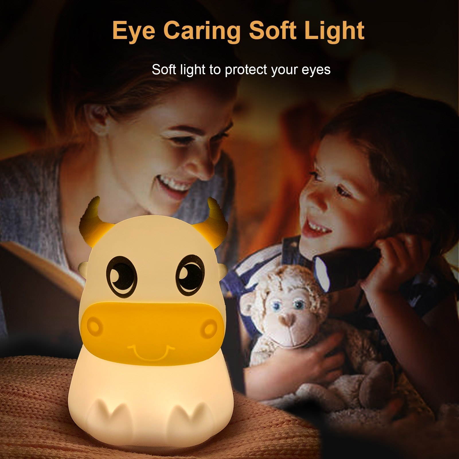 7-Color Touching Control Silicone Baby Nightlight Perfect Gift for Birthday Children&rsquo;s Day