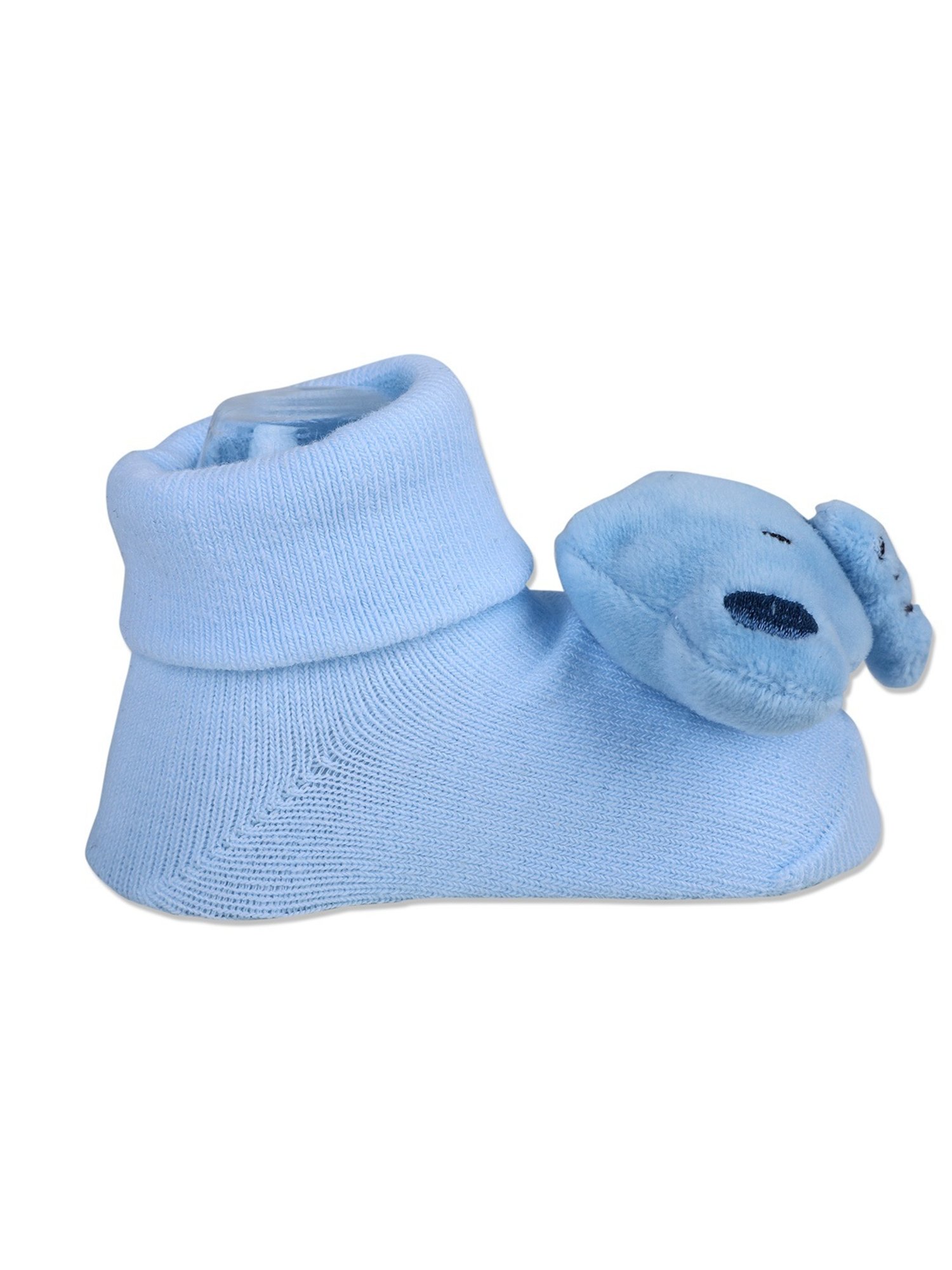 Baby Moo Kids Powder Blue Cotton Applique Socks