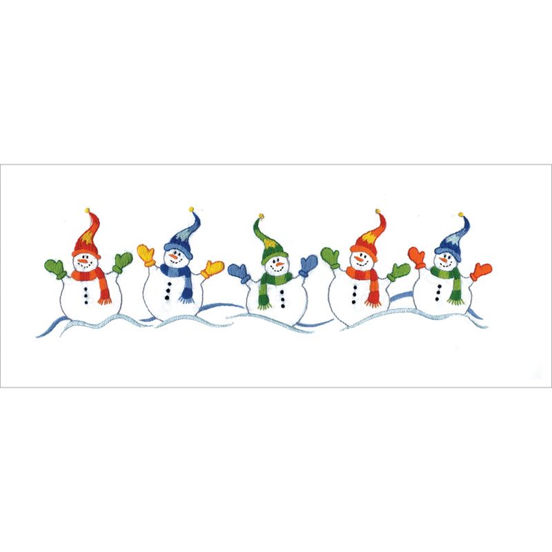 Tobin Stamped For Embroidery Pillowcase Pair 20"X30"-Snowman Row