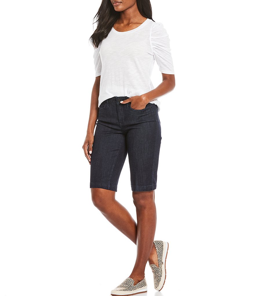 NYDJ Tailored 5-Pocket Mid Rise Bermuda Shorts