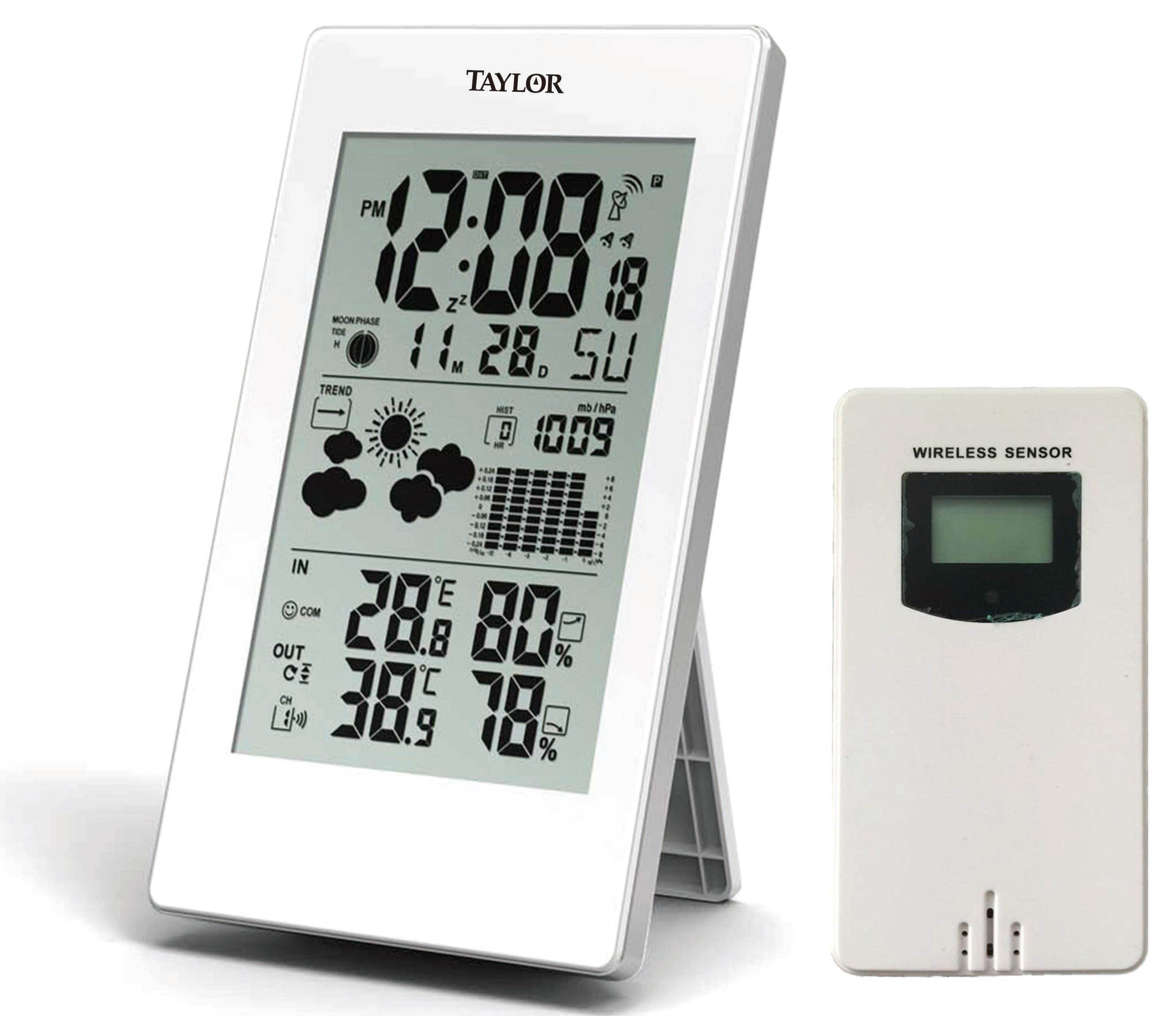 TAYLOR 1735 Digital Weather Forecaster with Barometer & Alarm Clock