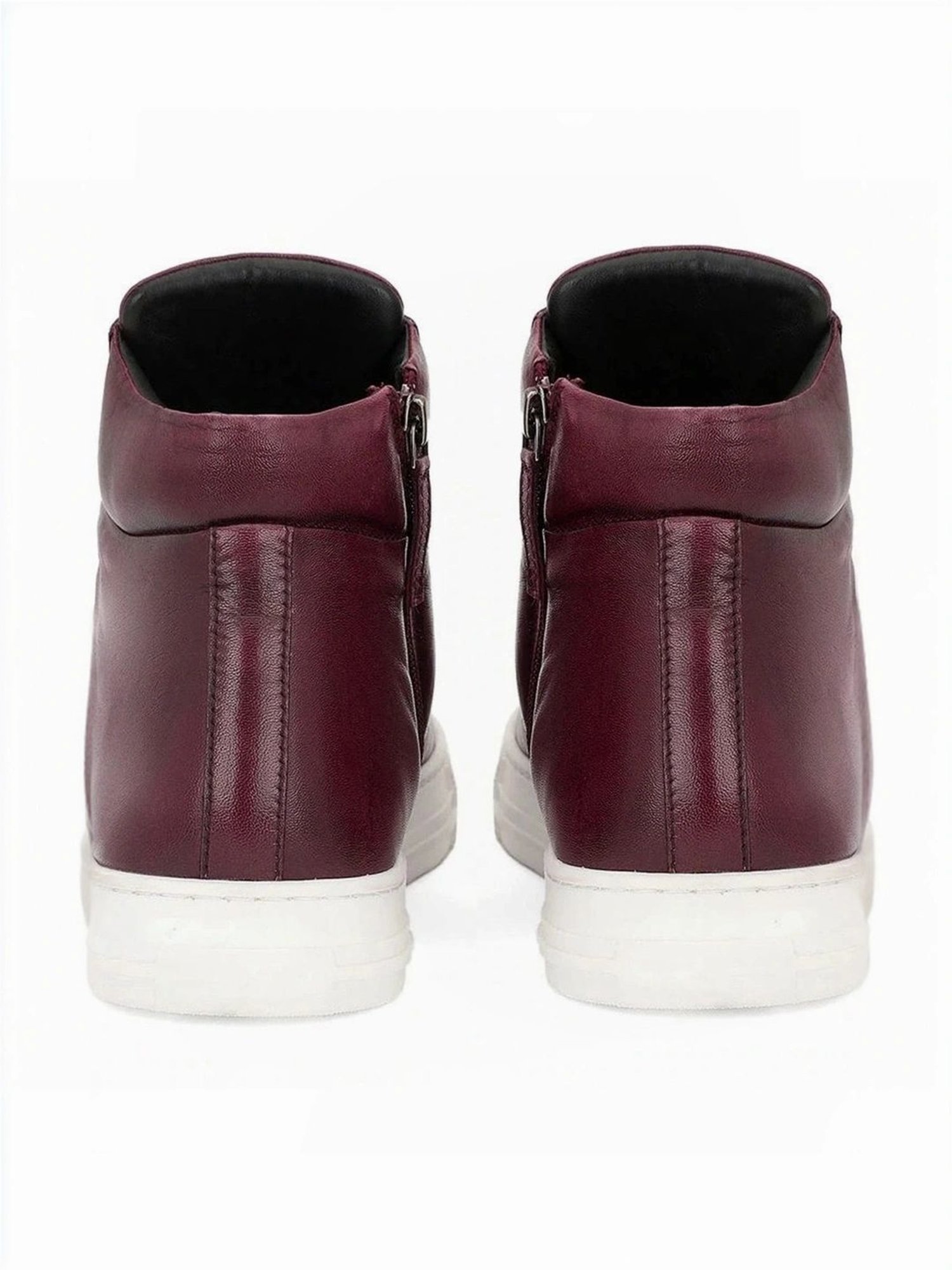 Saint G Men's Tesoro Burgundy Ankle High Sneakers