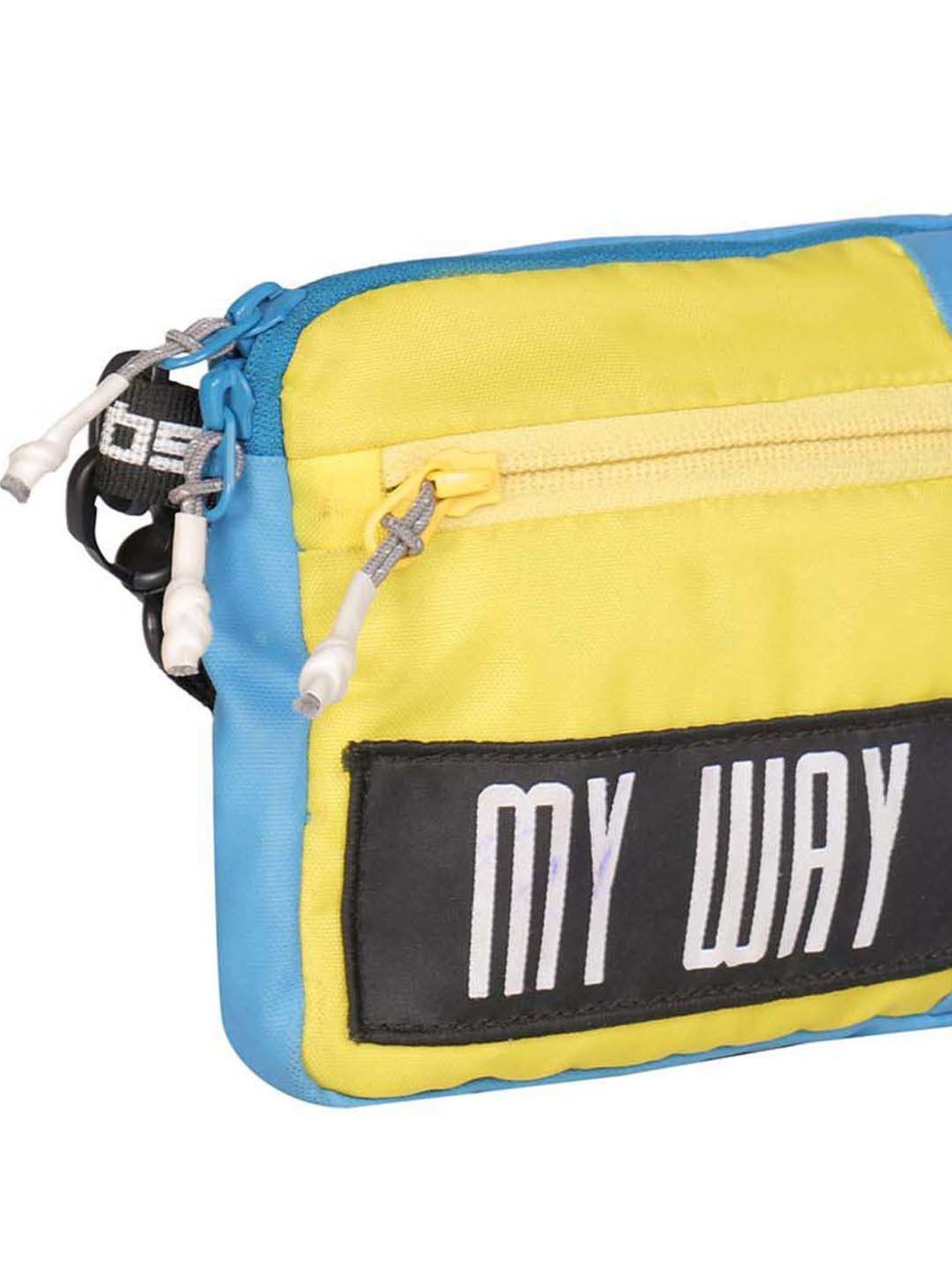 Wiki Blue Printed Medium Cross Body Bag